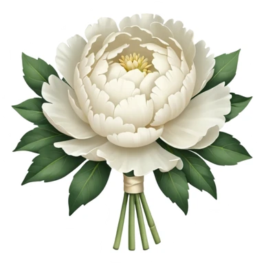 white Peony bouquet sticker