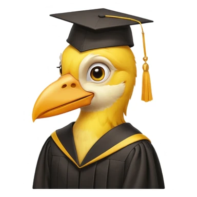 Bird graduate college sticker