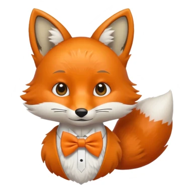fox wearing bow ties sticker
