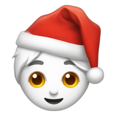 side eyes with santa hats on top sticker