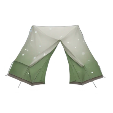 Tent and snow falling down sticker