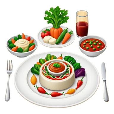 fancy fine dining meal sticker