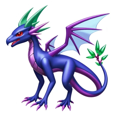 Shiny Aural Darkrai-Flygon-Genesect-Fakémon-fusion (full body) sticker