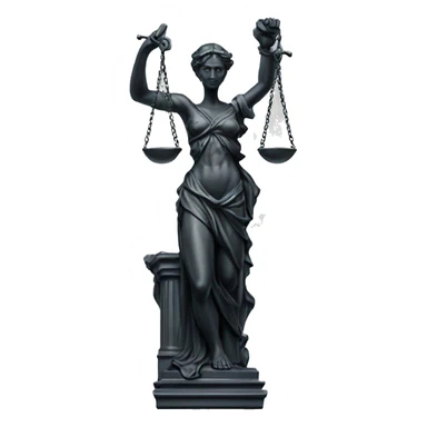 Justitia statue  sticker