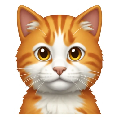 Pixel of an orange cat with white and orange fur sticker