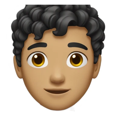 a teenage boy with black hair, short and a little wavy sticker