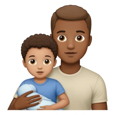 Interracial couple with mixed baby boy sticker