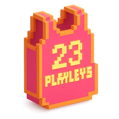 розовая баскетбольная майка со светящейся надписью "23 PLAVLEYS", no background sticker