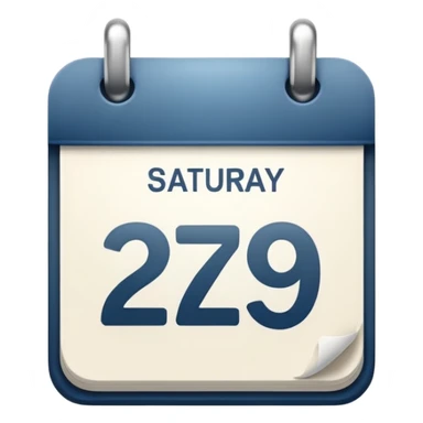 ios emoji styles for calendar that showed date 27 and titled Saturday sticker