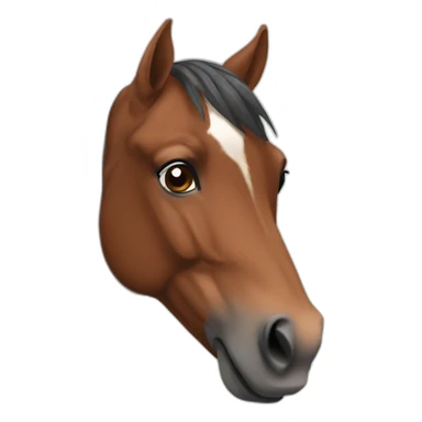 Bay horse sticker