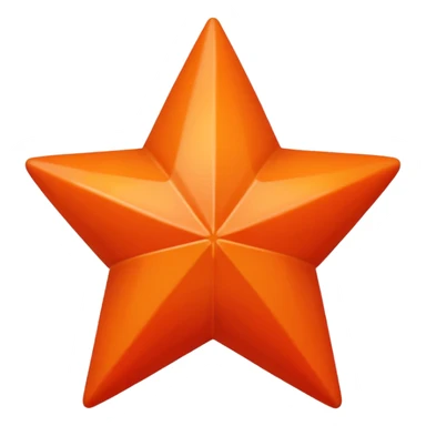 Oreange ball in red star sticker