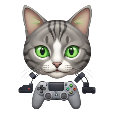 cat homme-avec-manette-ps4 sticker