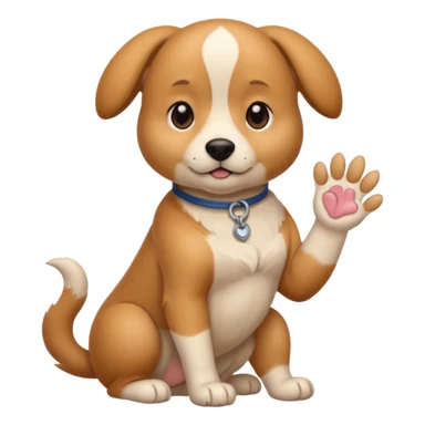 Chien avec poitrine et patte avant droite blanche sticker