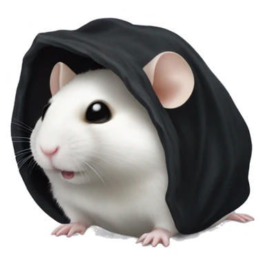 Ghostface hamster with black shroud sticker