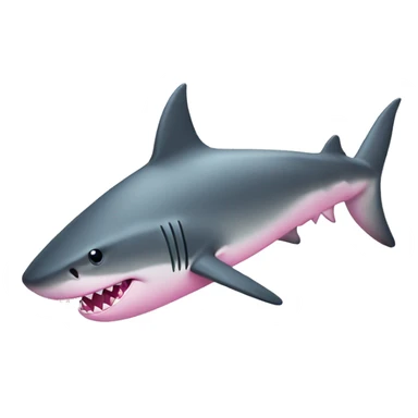 shark with a pink ྀིྀི  sticker