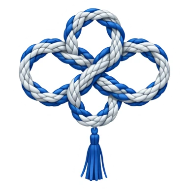 geometric knot with tassels sticker