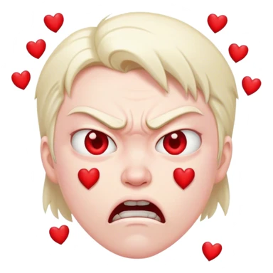 Énervé avec des cœur  sticker