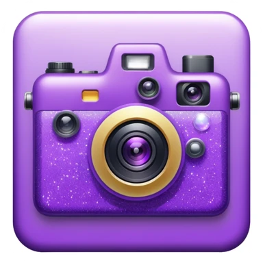 Glitter Camera Purple sticker