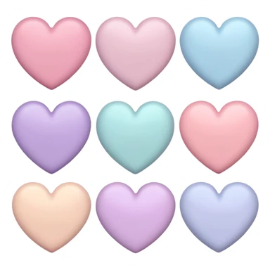 Hearts with pastel colors sticker