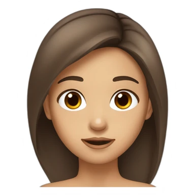 Fille ado brune yeux marron sticker