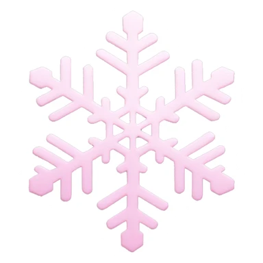 pastel pink snowflake  sticker
