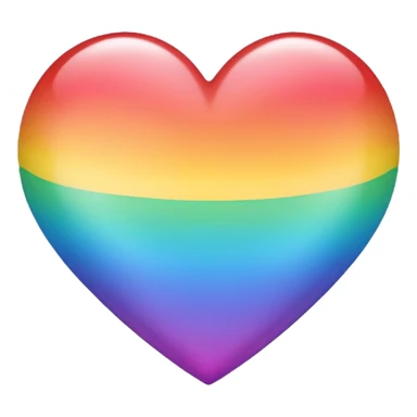 heart with rainbow gradient outline sticker