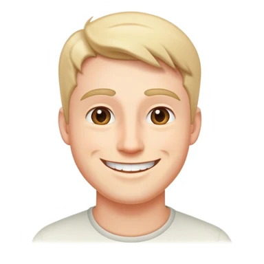 man smile , view from angle 30 degree sticker