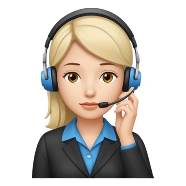 receptionist thinking sticker