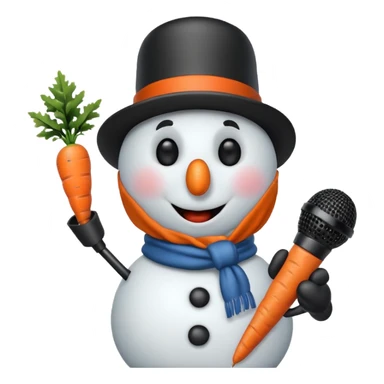 snowman with mic sticker