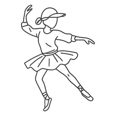 A ballerina dancing in a hip-hop style sticker
