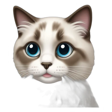 cute ragdoll cat sticker