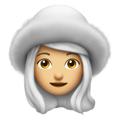 stylish black winter hat with girl faces  sticker