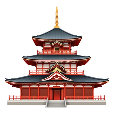 Cinematic Realistic Senso-ji Temple Landmark Emoji, depicted with the historic Tokyo temple rendered with intricate architectural detail and dynamic, cultural lighting. sticker