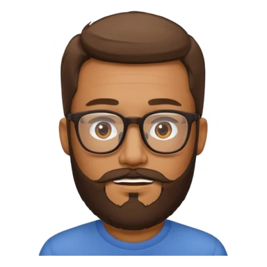 glasses man with beard sticker