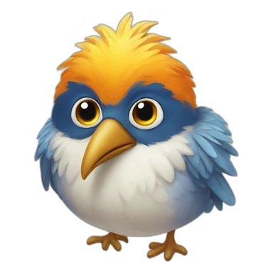 anthropomorphic bird sticker