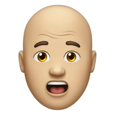 scream bald plump sticker