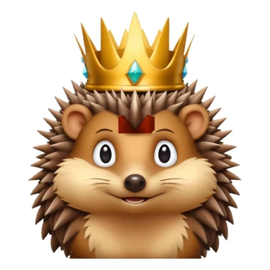 king hedgehog sticker