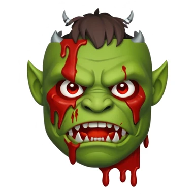 orc banner with blood sticker