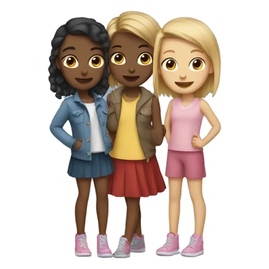 Trio girls sticker