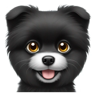 Black Pomeranian dog sticker