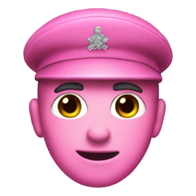 Pink soldier from squid games sticker