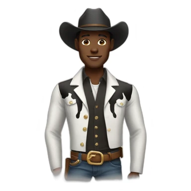 Saroumane wearing cow boy suit  sticker