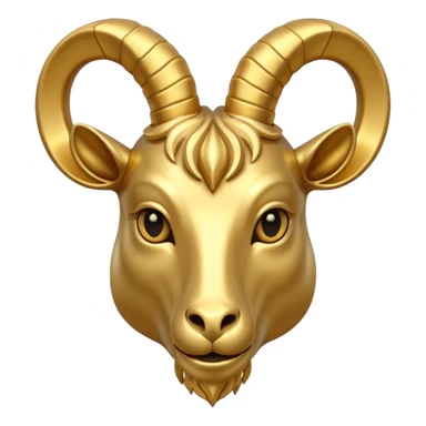 stylized golden goat head sticker