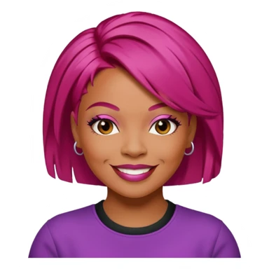 Tionne T-Boz Watkins with short magenta red hair sticker