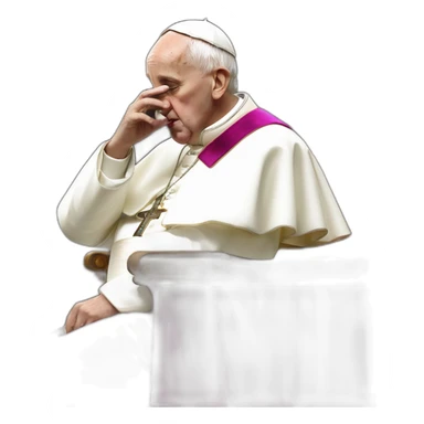 the pope innocently snorting lines sticker