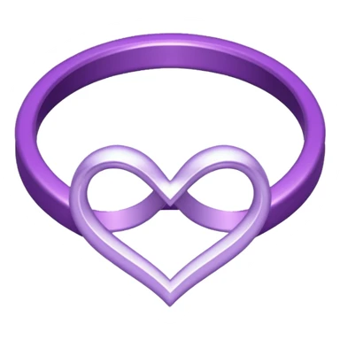 anel de casamento branco e roxo sticker