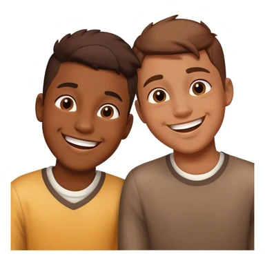 joyful boys sharing smiles sticker