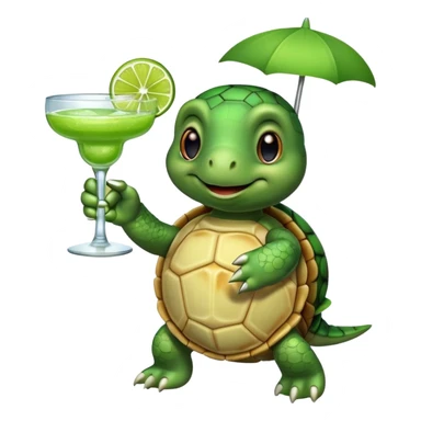 Turtle w margarita  sticker
