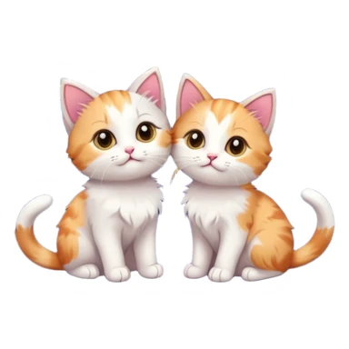 Cute kittens with pretty fireworks sticker