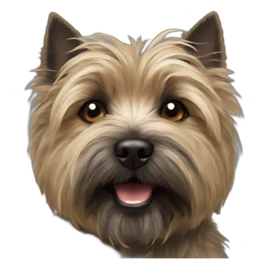 brindle cairn terrier face sticker